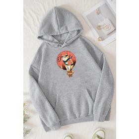 Tshirthane Unisex Shinobi Kedi Baskılı Sweatshirt