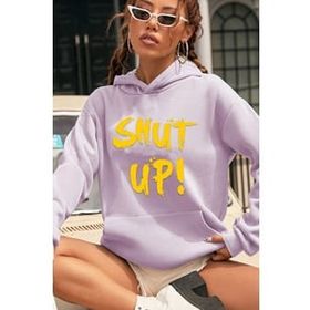 Tshirthane Unisex Shut Up Baskılı Sweatshirt