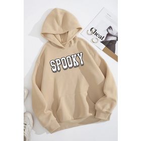 Tshirthane Unisex Spooky Baskılı Sweatshirt