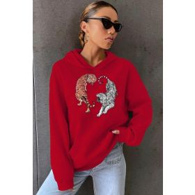 Tshirthane Unisex Tiger Baskılı Sweatshirt