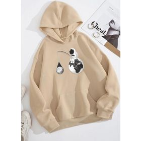 Tshirthane Unisex Uzay Temalı Baskılı Sweatshirt