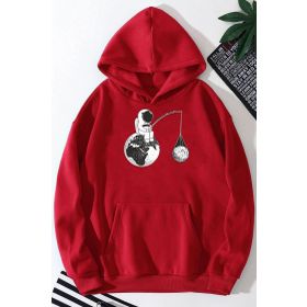 Tshirthane Unisex Uzay Temalı Baskılı Sweatshirt