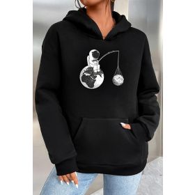 Tshirthane Unisex Uzay Temalı Baskılı Sweatshirt