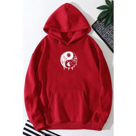 Tshirthane Unisex Ying-yang Baskılı Sweatshirt