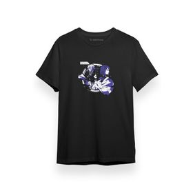 Tshirthane Violet Evergarden Anime Doll Siyah Kısa Kol Erkek T-shirt