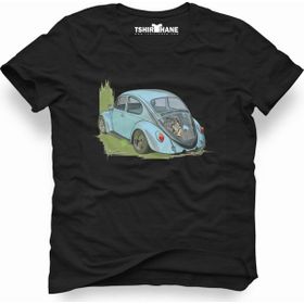 Tshirthane VW Volkswagen Beetle Siyah Erkek T-shirt