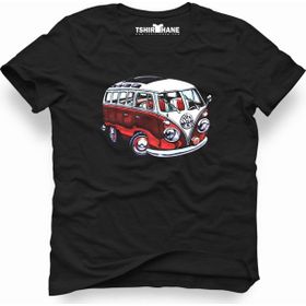 Tshirthane VW Volkswagen T1 Minibüs Siyah Erkek T-shirt