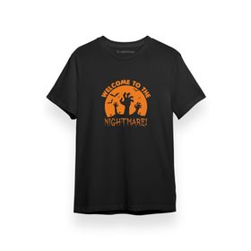 Tshirthane Welcome To The Nightmare Siyah Kısa Kol Erkek T-shirt