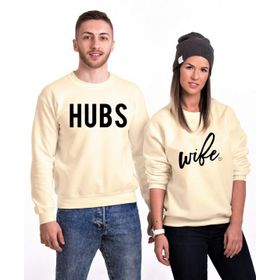 Tshirthane Wife Hubs 2'li Sevgili Sweatshirt