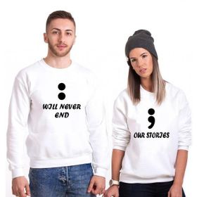 Tshirthane Will Never End Our Storjes 2'li Sevgili Sweatshirt