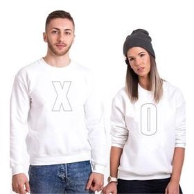 Tshirthane Xox Kalp 2'li Sevgili Sweatshirt