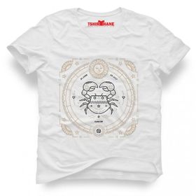 Tshirthane Yengeç Burcu Cancer Beyaz Erkek Tshirt