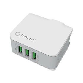 Tsmart 3.4 A İphone Şarj Kablolu 3 USB Seyahat Şarj Seti