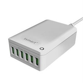 Tsmart Ergonomik Dizayn 6 USB Çıkışlı Şarj Cihazı