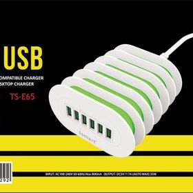 Tsmart Ergonomik Dizayn 6 USB Çıkışlı Şarj Cihazı