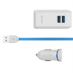 Tsmart iPhone Şarj Kablolu 3 in1 Şarj Seti