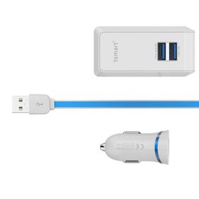 Tsmart iPhone Şarj Kablolu 3 in1 Şarj Seti