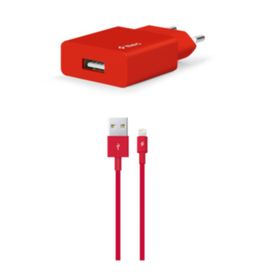 Ttec 2.1A 10.5W Lightning Kablo Kırmızı Seyahat Şarj Aleti