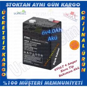 Ttec 2024 6 V 4 Ah Işıldak Akü