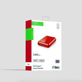 Ttec 2BB155K Kırmızı 5.000mAh Taşınabilir Şarj Cihazı