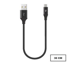 Ttec 2DK25S Siyah 30 cm Alumi Cable Micro USB Şarj ve Data Kablosu