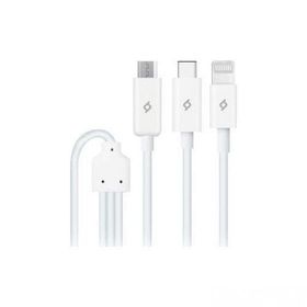 Ttec 2DK7521 Trio Type-C Beyaz Micro USB Şarj Kablosu