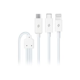 Ttec 2DK7521 Trio Type-C Beyaz Micro USB Şarj Kablosu