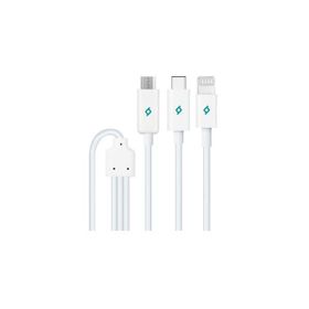 Ttec 2DK7521 Trio Type-C Beyaz Micro USB Şarj Kablosu
