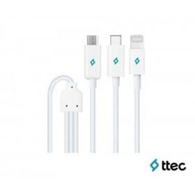 Ttec 2DK7521 Trio Type-C Beyaz Micro USB Şarj Kablosu