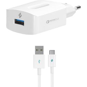 Ttec 2SCS20CB Beyaz Smartcharger 2A+TYPE-C Kablo Seyahat Şarj Aleti