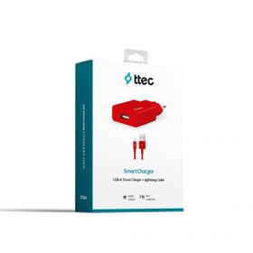 Ttec 2SCS20MK Kırmızı Cep Telefonu Şarj Aleti ve Kablosu