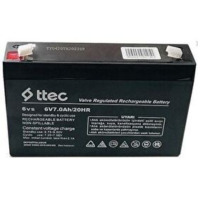 Ttec 6V 7AH 20HR Bakımsız Kuru Akü