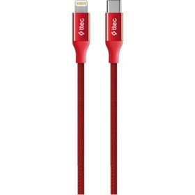 Ttec Alumicable Type-C Lightning Kırmızı 150 cm Hızlı Şarj Kablosu