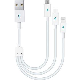 Ttec DK31 AlumiCable Mini Trio Üçü Bir Arada Şarj ve Data Kablosu