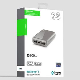 Ttec Recharger 10.000 mAh Gri Taşınabilir Şarj Aleti