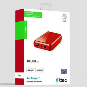 Ttec ReCharger 10.000 mAh Kırmızı Hızlı Şarj Aleti