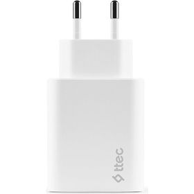 Ttec SmartCharger Duo PD 50W USB C Usb C Seyahat Beyaz Hızlı Şarj Aleti