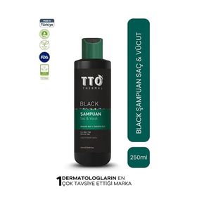 TTO Thermal Black 250 ml Çay Ağacı Saç ve Vücut Şampuanı
