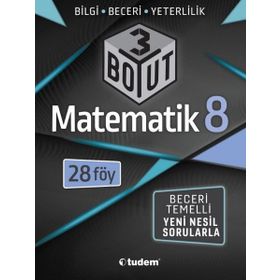 Tudem 8.Sınıf 3 Boyut Matematik Bilgi Beceri Yeterlilik Soru Bankası