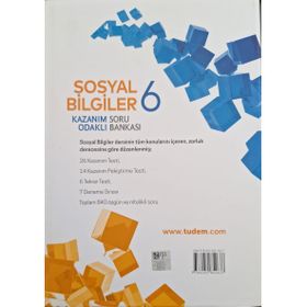 Tudem Eğitim 6. Sınıf Sosyal Bilgiler Kazanım Odaklı Soru Bankası