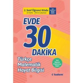 Tudem Yayınları 2. Sınıf Evde 30 Dakika Türkçe Matematik Hayat Bilgisi