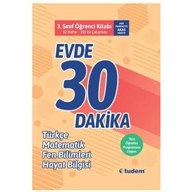 Tudem Yayınları 2. Sınıf Evde 30 Dakika Türkçe Matematik Hayat Bilgisi