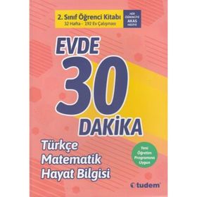 Tudem Yayınları 2. Sınıf Evde 30 Dakika Türkçe Matematik Hayat Bilgisi