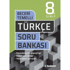 Tudem Yayınları 2023 8. Sınıf Türkçe Beceri Temelli Soru Bankası