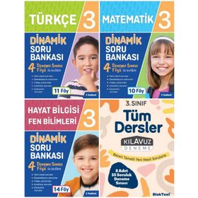 Tudem Yayınları - 3. Sınıf Dinamik Serisi + Tüm Dersler Kılavuz Deneme 4'lü Set