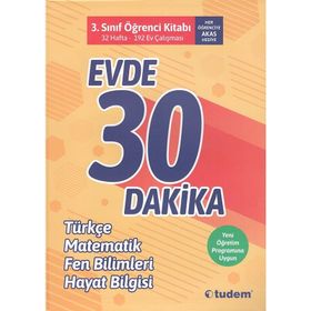 Tudem Yayınları 3. Sınıf Evde 30 Dakika Soru Ev Çalışması