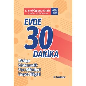 Tudem Yayınları 3. Sınıf Evde 30 Dakika Soru Ev Çalışması