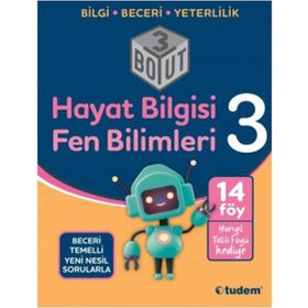 Tudem Yayınları - 3. Sınıf Hayat Bilgisi Fen Bilimleri 3 Boyut Yeni Nesil Sorularla