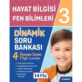 Tudem Yayınları 3 Sınıf Tudem Hayat Bilgisi ve Fen Bilm Dinamik Soru Bankası