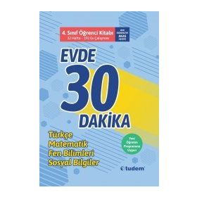 Tudem Yayınları 4.Sınıf Evde 30 Dakika Öğrenci Kitabı